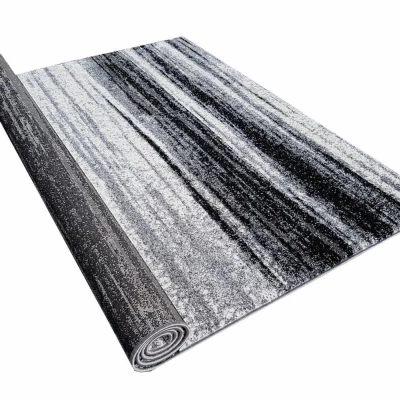 Stück Teppich 140x190 cm RAMIRO - grau / weiß