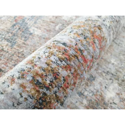 Runder Teppich 120 cm FRANCO - blau / grau