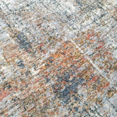 Runder Teppich 100 cm FRANCO - blau / grau