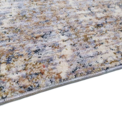 Runder Teppich 100 cm FRANCO - blau / grau