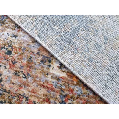 Runder Teppich 100 cm FRANCO - blau / grau