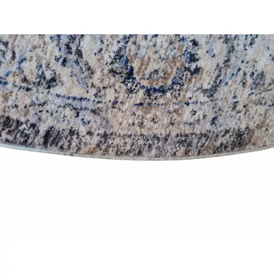 Runder Teppich 100 cm FRANCO - beige / blau