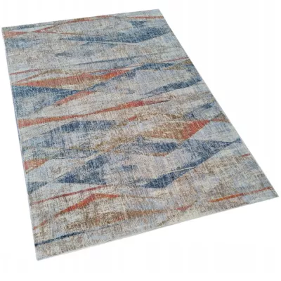 Stück Teppich 200x290 cm FRANCO - blau / mehrfarbig