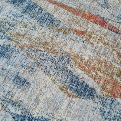 Stück Teppich 200x290 cm FRANCO - blau / mehrfarbig