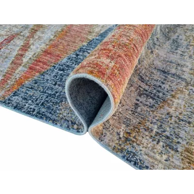 Stück Teppich 200x290 cm FRANCO - blau / mehrfarbig