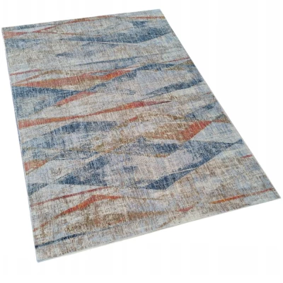 Stück Teppich 140x190 cm FRANCO - blau / mehrfarbig
