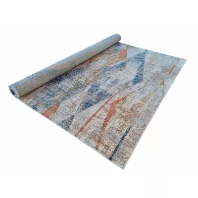 Stück Teppich 140x190 cm FRANCO - blau / mehrfarbig