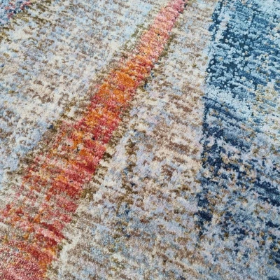 Stück Teppich 120x170 cm FRANCO - blau / mehrfarbig