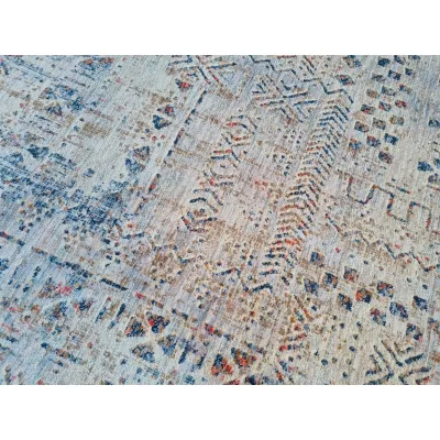 Gemusterter Stückteppich 200x290 cm FRANCO - blau / beige
