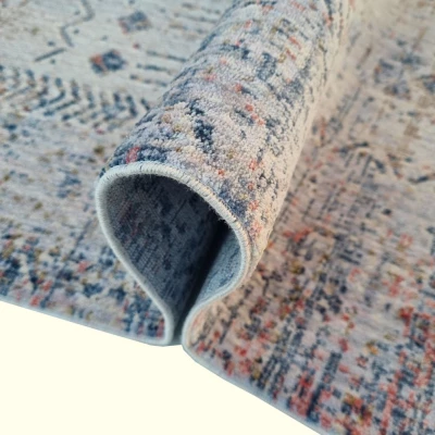 Gemusterter Stückteppich 200x290 cm FRANCO - blau / beige