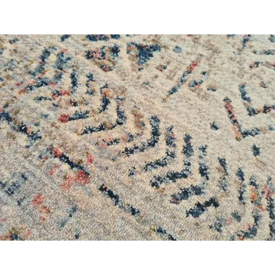 Gemusterter Stückteppich 200x290 cm FRANCO - blau / beige