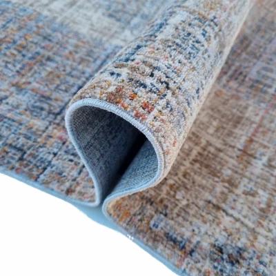 Stück Teppich 200x290 cm FRANCO - mehrfarbig / blau
