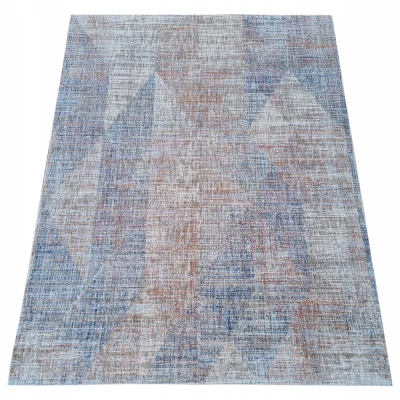 Stück Teppich 160x220 cm FRANCO - mehrfarbig / blau