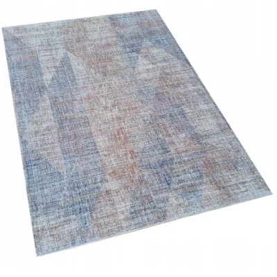 Stück Teppich 140x190 cm FRANCO - mehrfarbig / blau