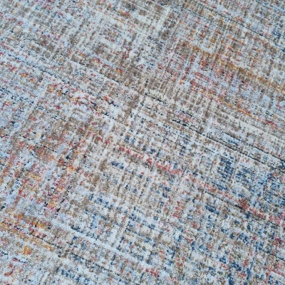 Stück Teppich 140x190 cm FRANCO - mehrfarbig / blau