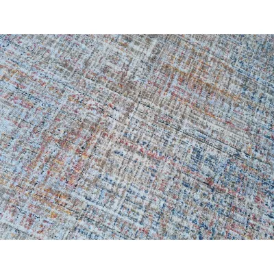 Stück Teppich 140x190 cm FRANCO - mehrfarbig / blau