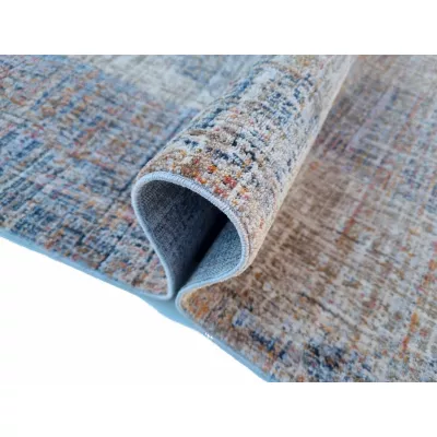 Stück Teppich 120x170 cm FRANCO - mehrfarbig / blau