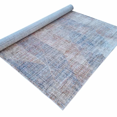Stück Teppich 120x170 cm FRANCO - mehrfarbig / blau