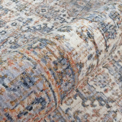 Ovaler Stückteppich 120x170 cm FRANCO - blau / beige