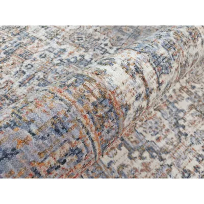Ovaler Stückteppich 120x170 cm FRANCO - blau / beige