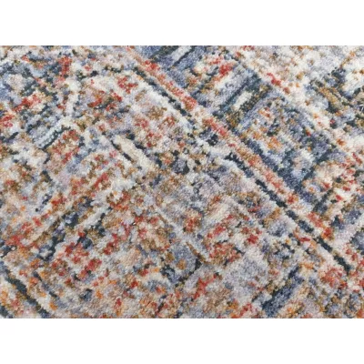 Stück Teppich 200x290 cm FRANCO mit Ornamenten - blau/beige
