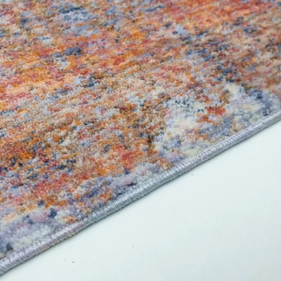 Stück Teppich 200x290 cm FRANCO - blau / orange