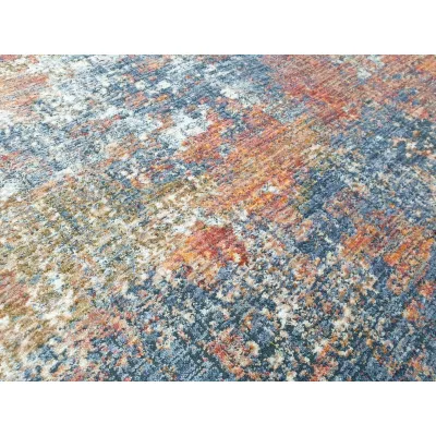 Stück Teppich 200x290 cm FRANCO - blau / orange