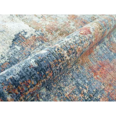 Stück Teppich 200x290 cm FRANCO - blau / orange
