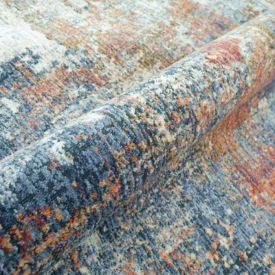 Stück Teppich 160x220 cm FRANCO - blau / orange