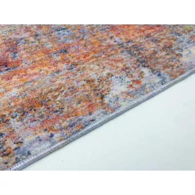 Stück Teppich 140x190 cm FRANCO - blau / orange