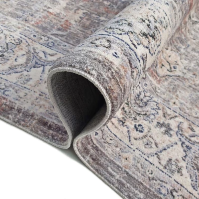 Ovaler Stückteppich 140x190 cm FRANCO - beige / blau