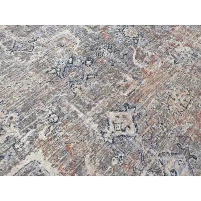 Ovaler Stückteppich 140x190 cm FRANCO - beige / blau
