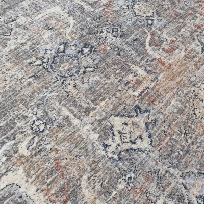 Ovaler Stückteppich 120x170 cm FRANCO - beige / blau