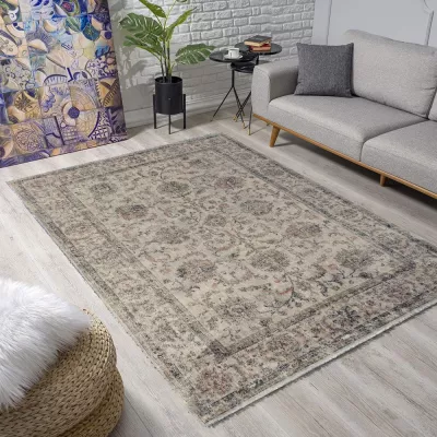 Stück Teppich 200x290 cm FRANCO - blau / beige