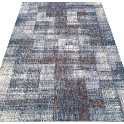Stück Teppich 120x170 cm FRANCO - blau / weiß