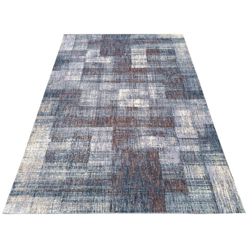 Stück Teppich 120x170 cm FRANCO - blau / weiß