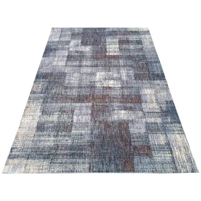Stück Teppich 120x170 cm FRANCO - blau / weiß