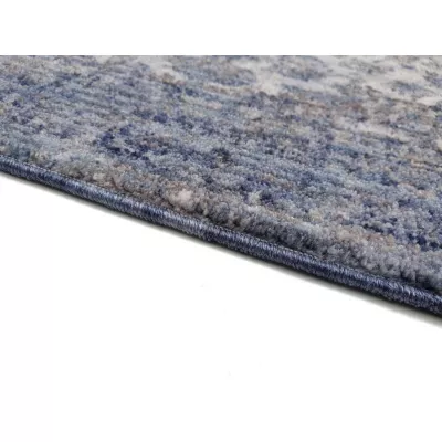 Stück Teppich 140x190 cm FRANCO mit Ornamenten - blau/weiß