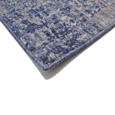 Stück Teppich 140x190 cm FRANCO mit Ornamenten - blau/weiß