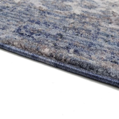 Stück Teppich 120x170 cm FRANCO mit Ornamenten - blau/weiß