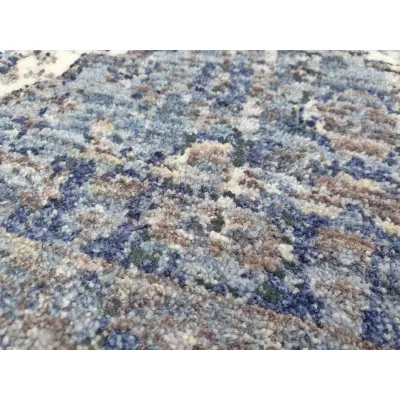 Stück Teppich 120x170 cm FRANCO mit Ornamenten - blau/weiß