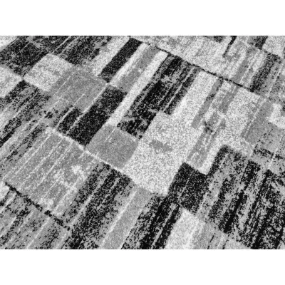 Stück Teppich 200x290 cm DEMIAN mit Patchworkmuster - grau/weiß