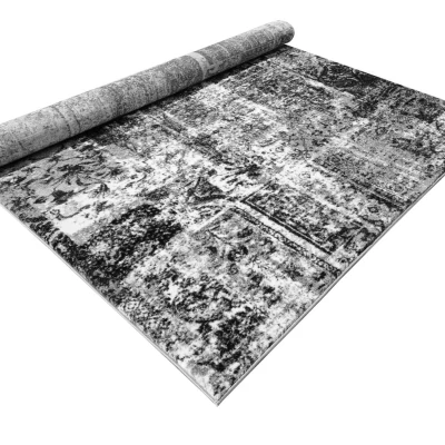 Teppich 140x190 cm DEMIAN - grau/weiß