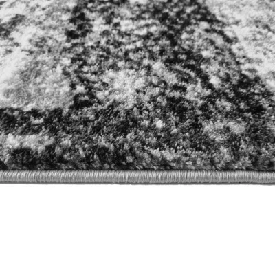 Teppich 140x190 cm DEMIAN - grau/weiß