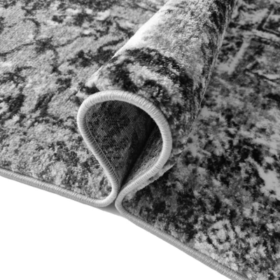 Teppich 140x190 cm DEMIAN - grau/weiß