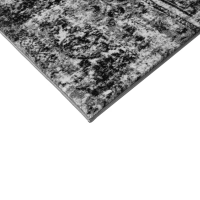 Teppich 140x190 cm DEMIAN - grau/weiß