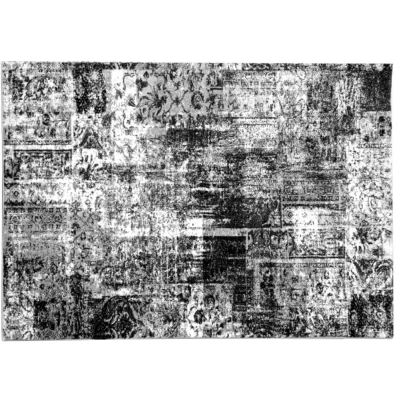 Teppich 140x190 cm DEMIAN - grau/weiß