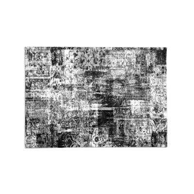 Teppich 140x190 cm DEMIAN - grau/weiß