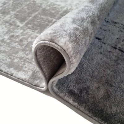 Abstrakter Teppich 240x330 cm DEMIAN - grau / weiß / schwarz