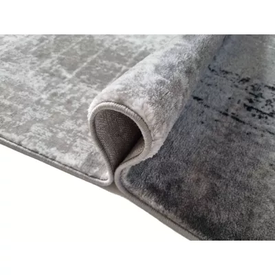 Abstrakter Stückteppich 200x290 cm DEMIAN - grau / weiß / schwarz